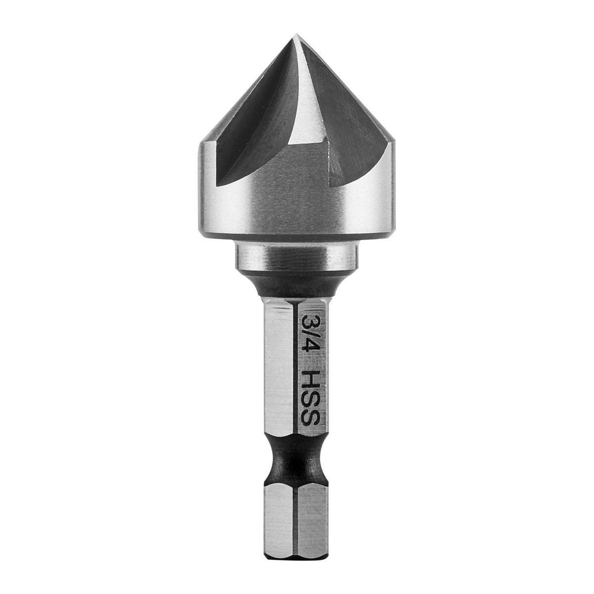 Avellanador de 5 Aletas, 3/4 Pulgadas, con Vástago Hexagonal de 1/4 Pulgada | 70719