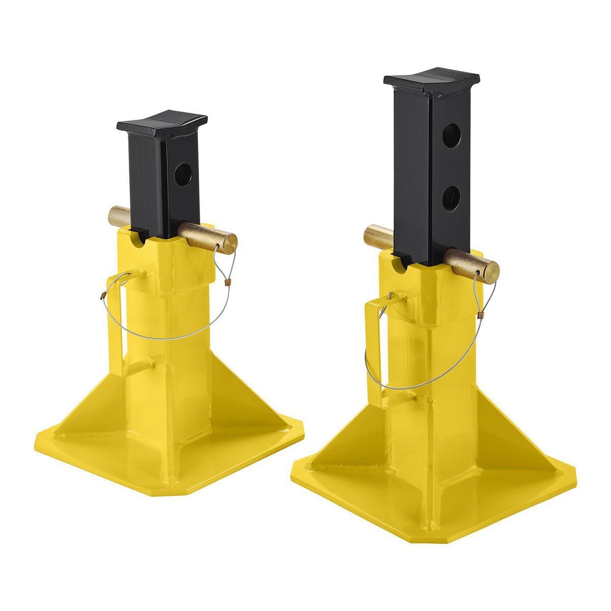 Gatos hidráulicos de 22 toneladas con pasador de seguridad, color amarillo | DJS22T