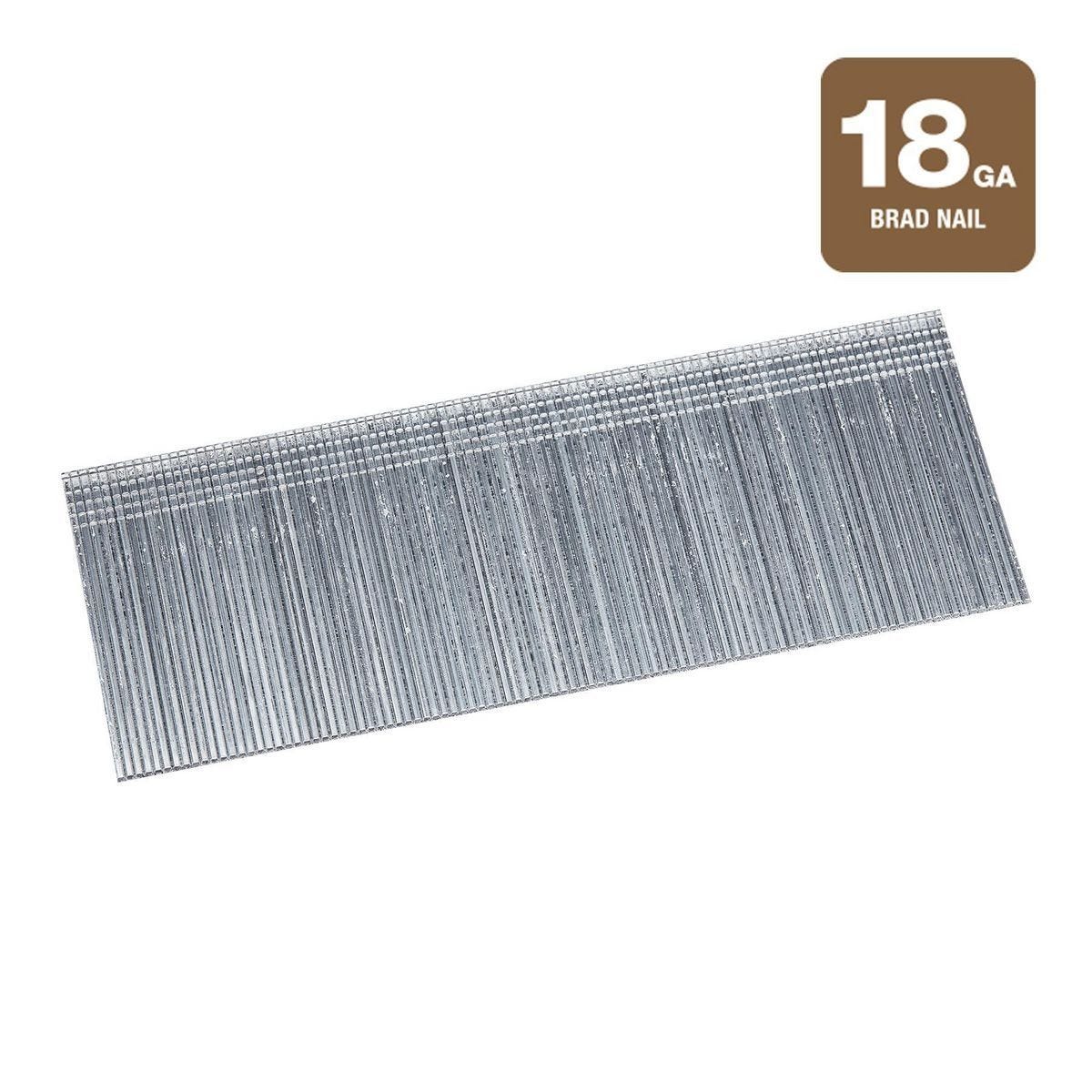 Clavos Brad Galvanizados de 2 Pulgadas y Calibre 18, Paquete de 5000 | 57403