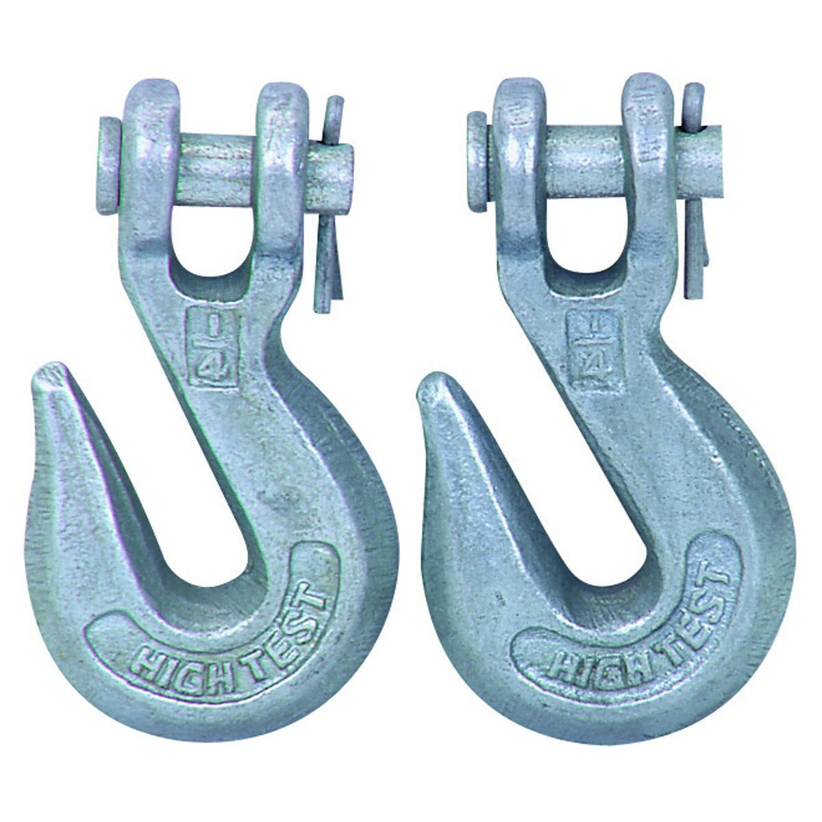 Ganchos de agarre tipo clevis de 1/4 pulgada y 2600 lb de capacidad, paquete de 2 piezas | 34143