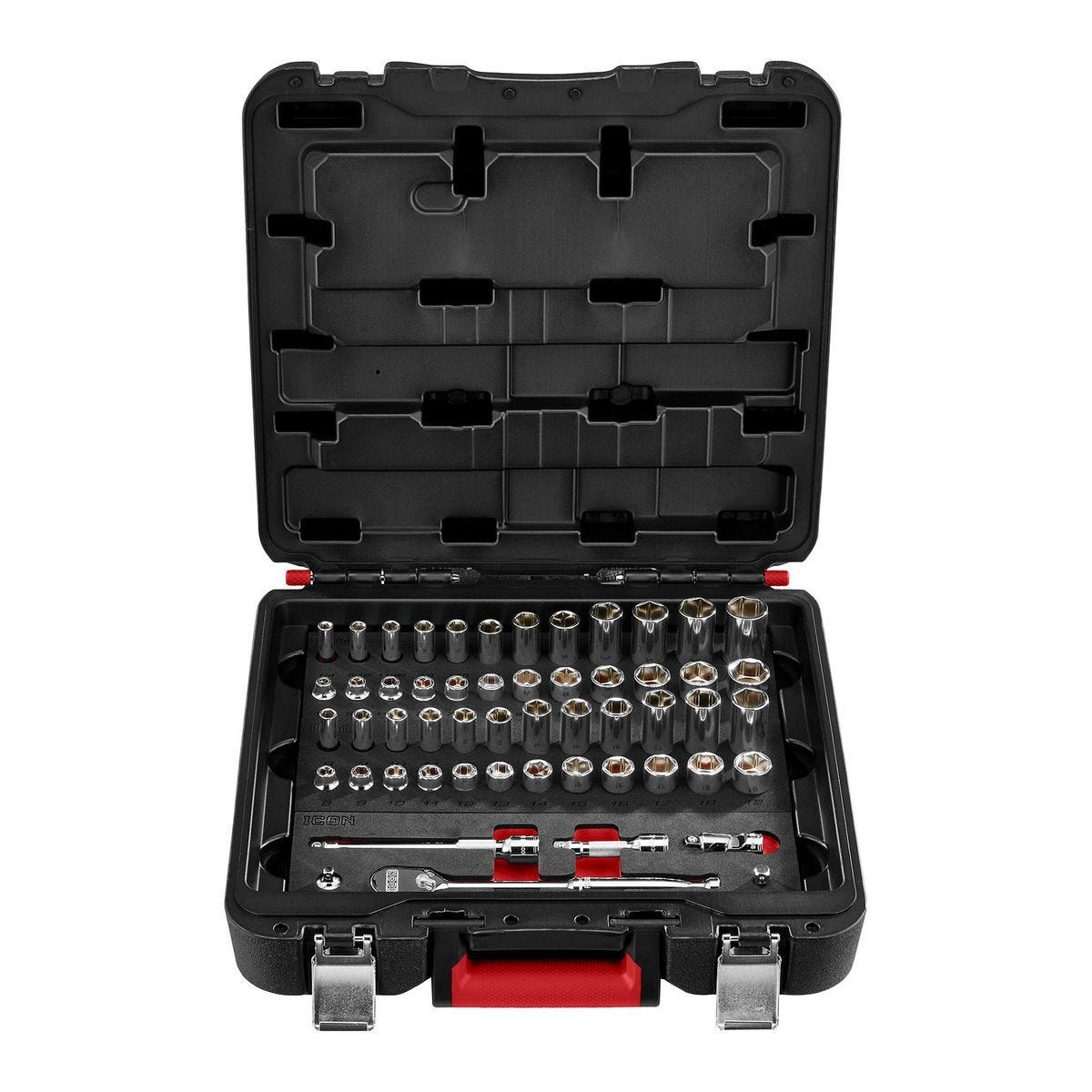 Juego de dados modular de servicio general 3/8 pulgadas, SAE y métrico, 54 piezas | 70469