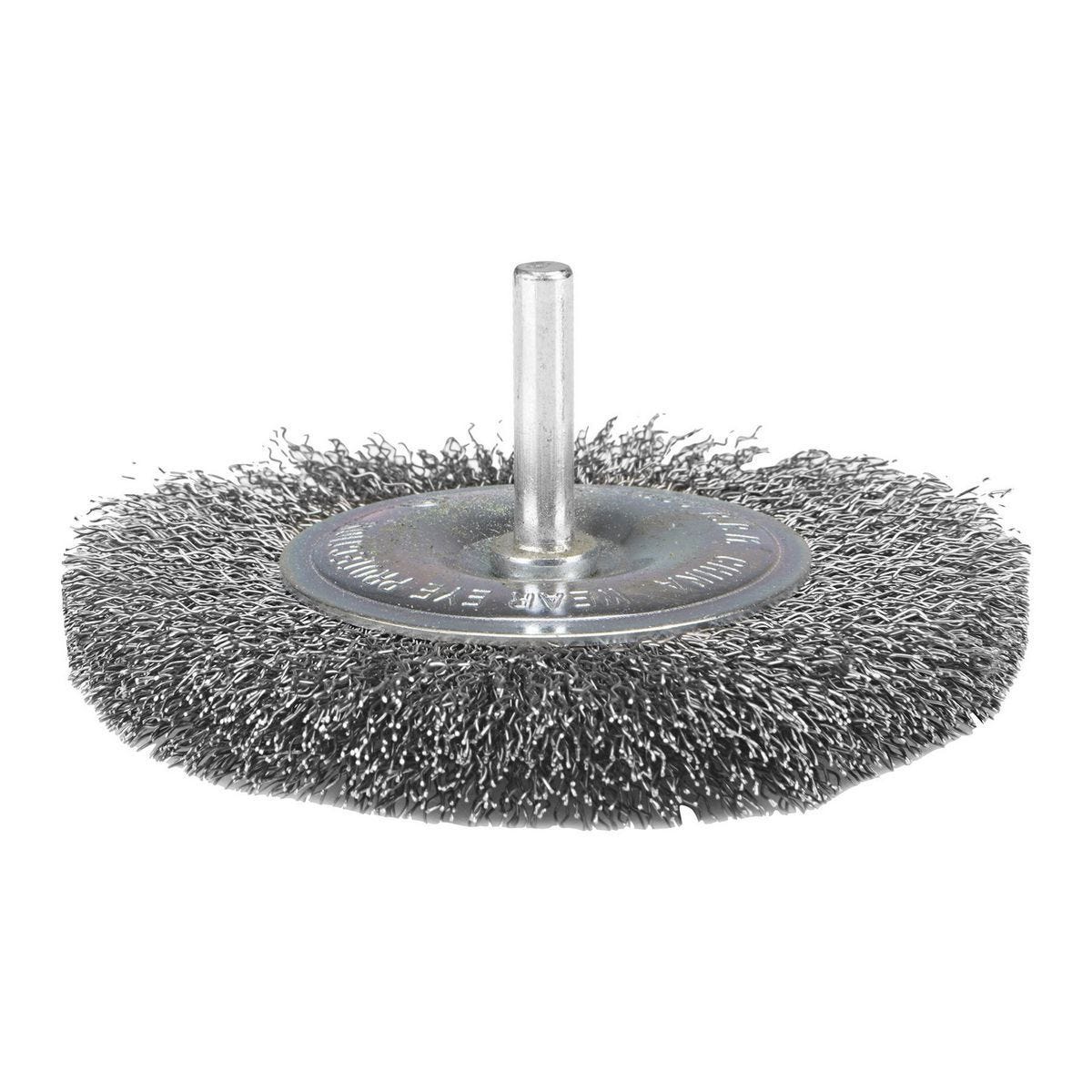 Rueda de alambre de acero al carbono de 4 pulgadas con vástago de 1/4 pulgada | 60318