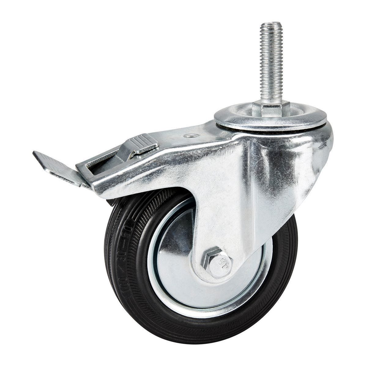 Rueda giratoria de 4 pulgadas con goma y freno | 57458