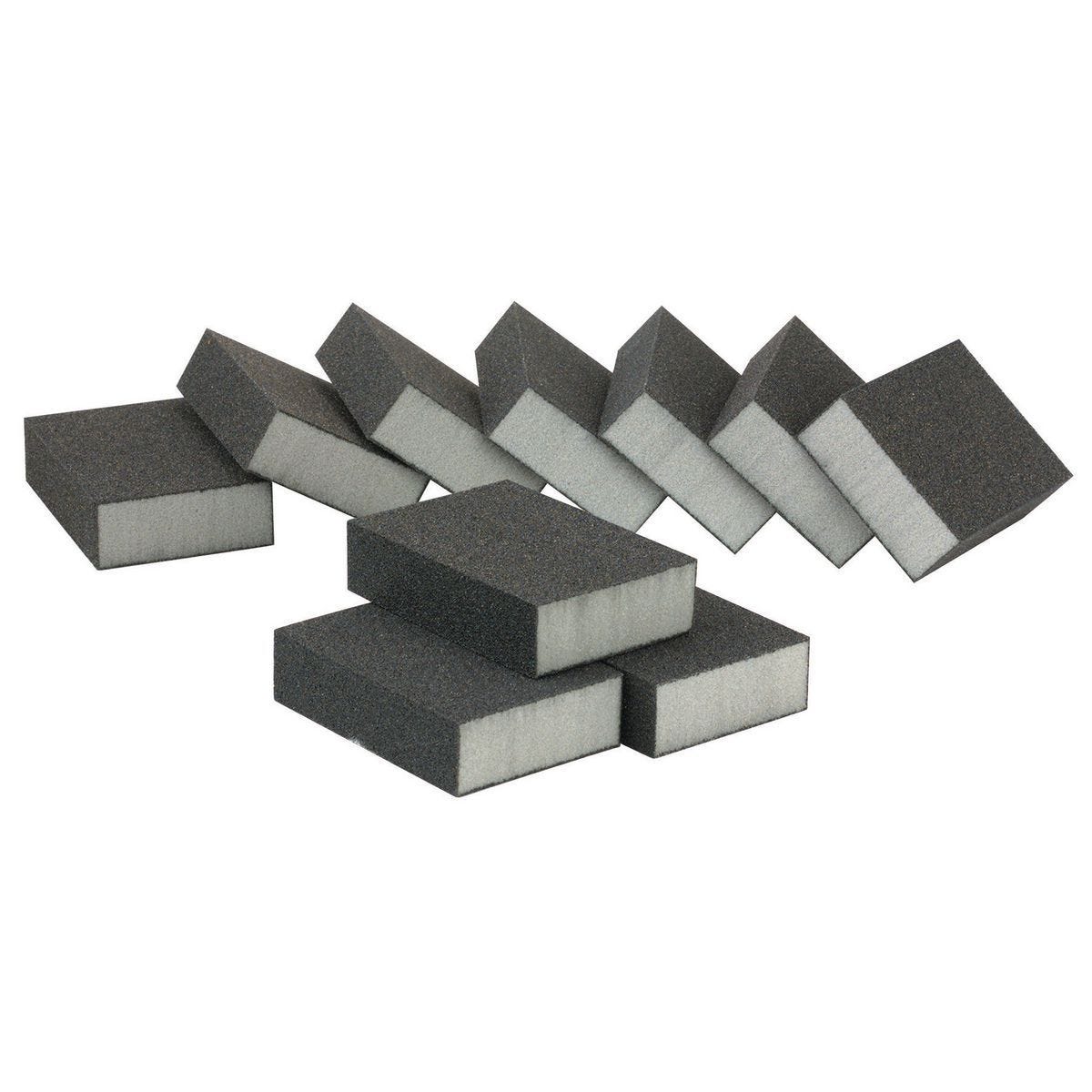 Esponjas de Lijado de Óxido de Aluminio Grado Fino, Paquete de 10 | 63912