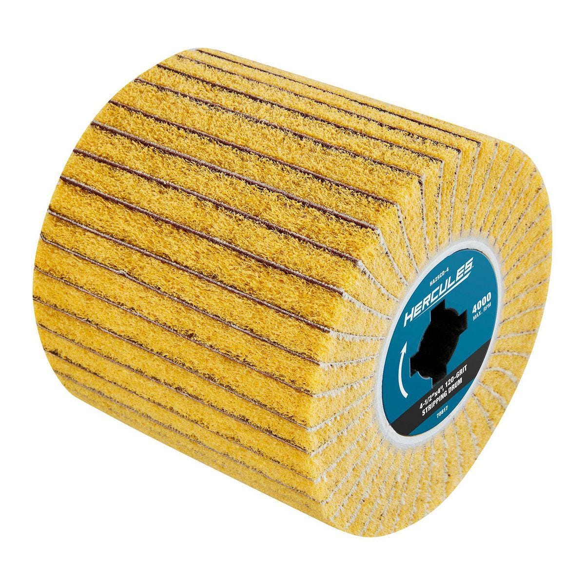 Tambor de desbaste entrelazado HERCULES de 4-1/2 pulgadas, 120 grit para acondicionamiento de superficies | HA2SCD-4