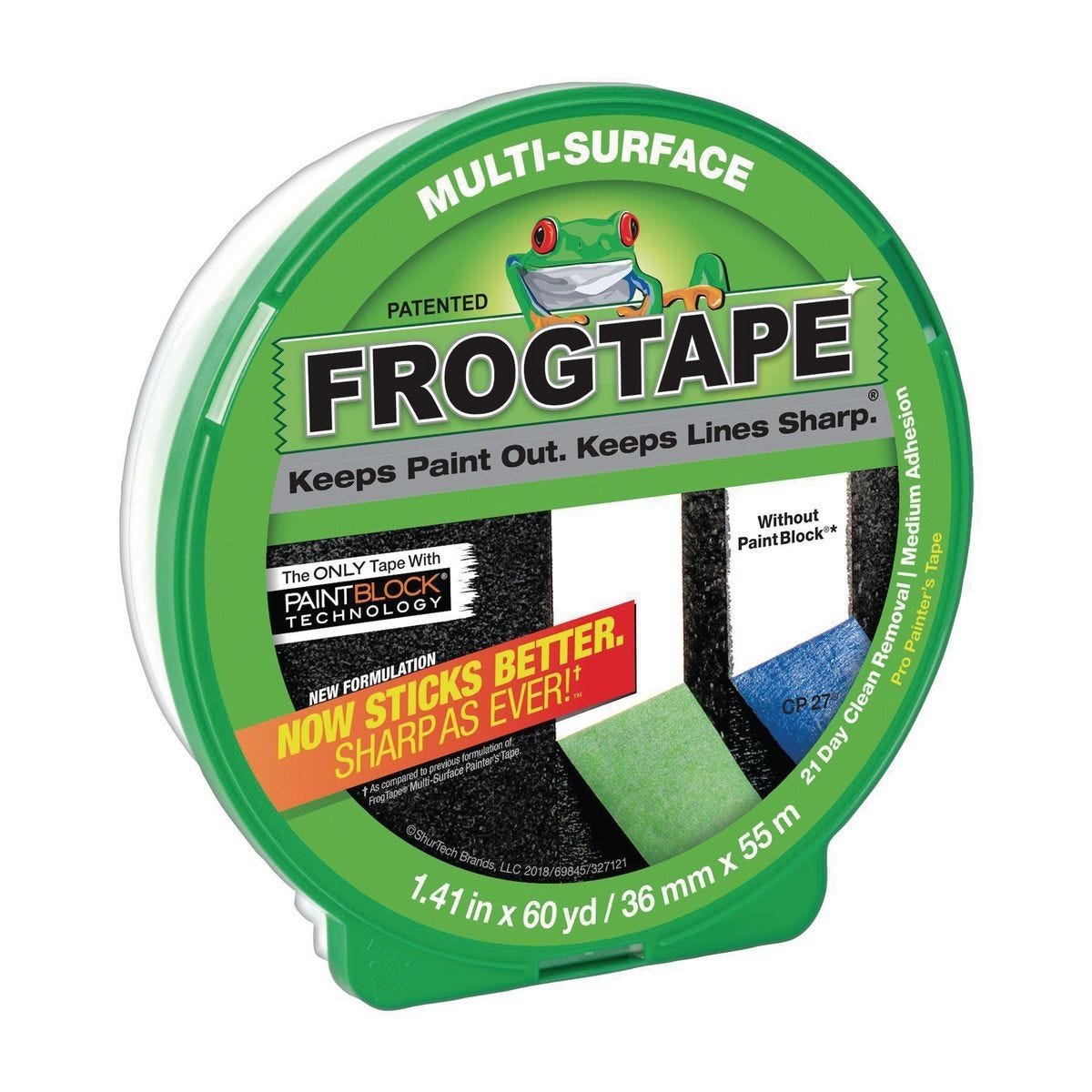 Cinta para pintar multiusos Frogtape de 60 yardas x 1.41 pulgadas | 56151