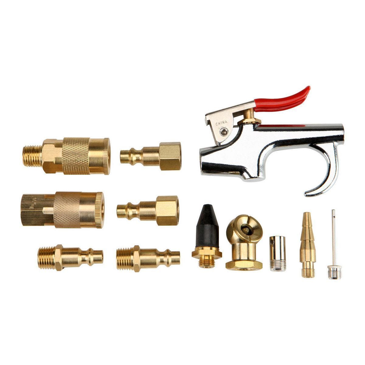 Kit de accesorios para herramientas neumáticas de latón, 12 piezas | 68194