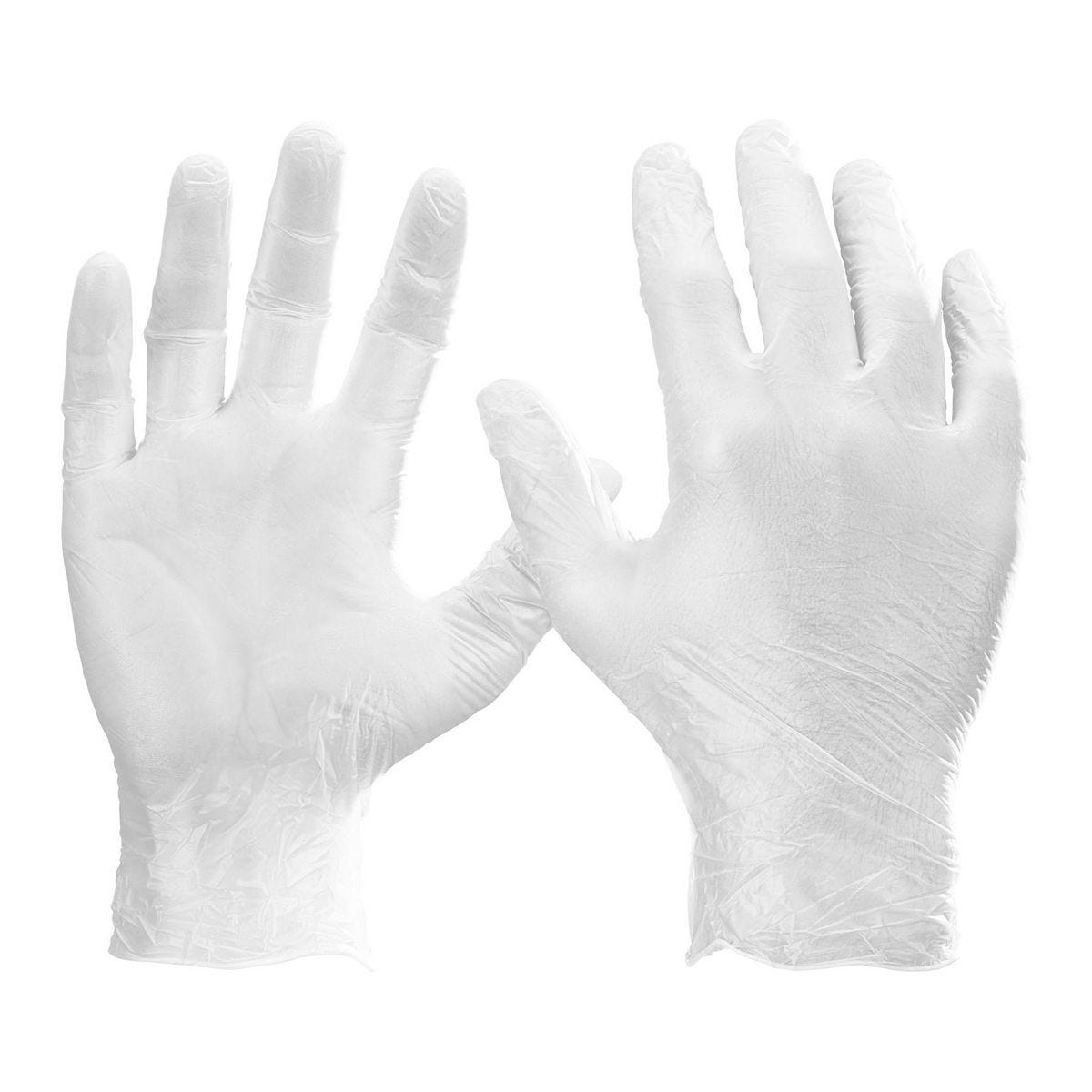 Guantes de vinilo sin látex, paquete de 100 piezas, talla grande | 8935