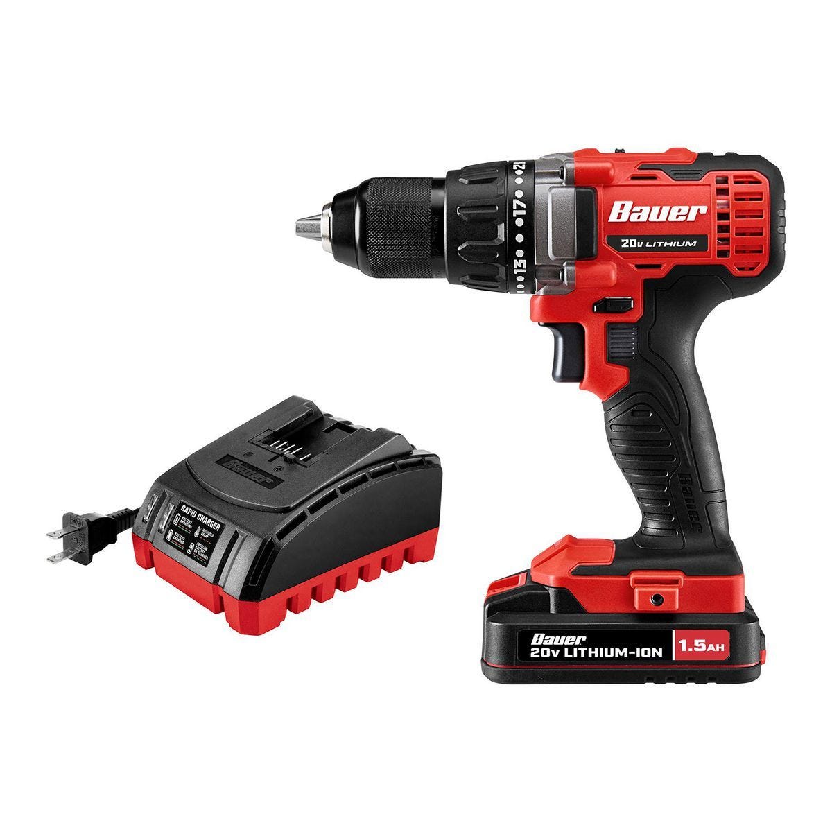 Taladro/Atornillador inalámbrico de 20V, 1/2 pulgada, kit con batería de 1.5 Ah y cargador | 1791C-B1