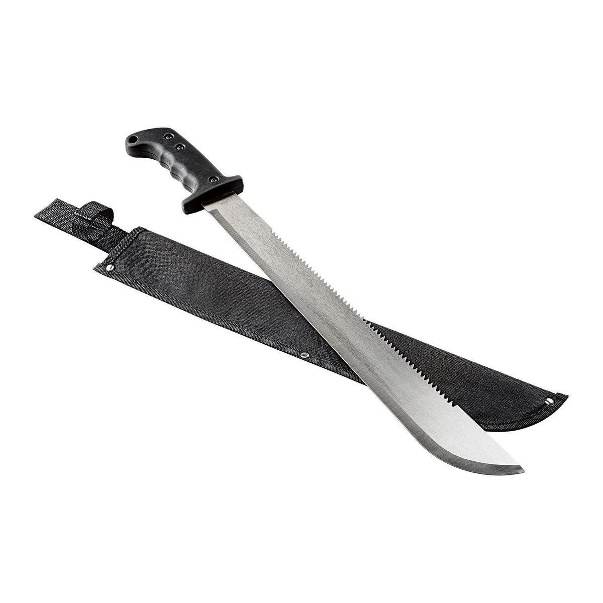 Machete de 18 pulgadas con filo dentado y funda de nylon | 57951