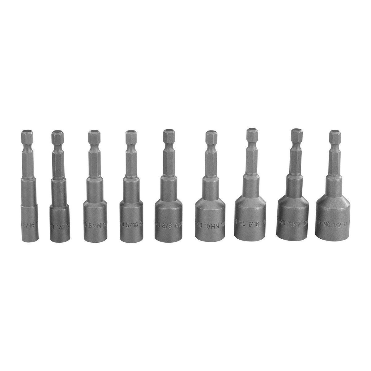 Juego de extractores de tuercas y tornillos Warrior, 9 piezas | 70921