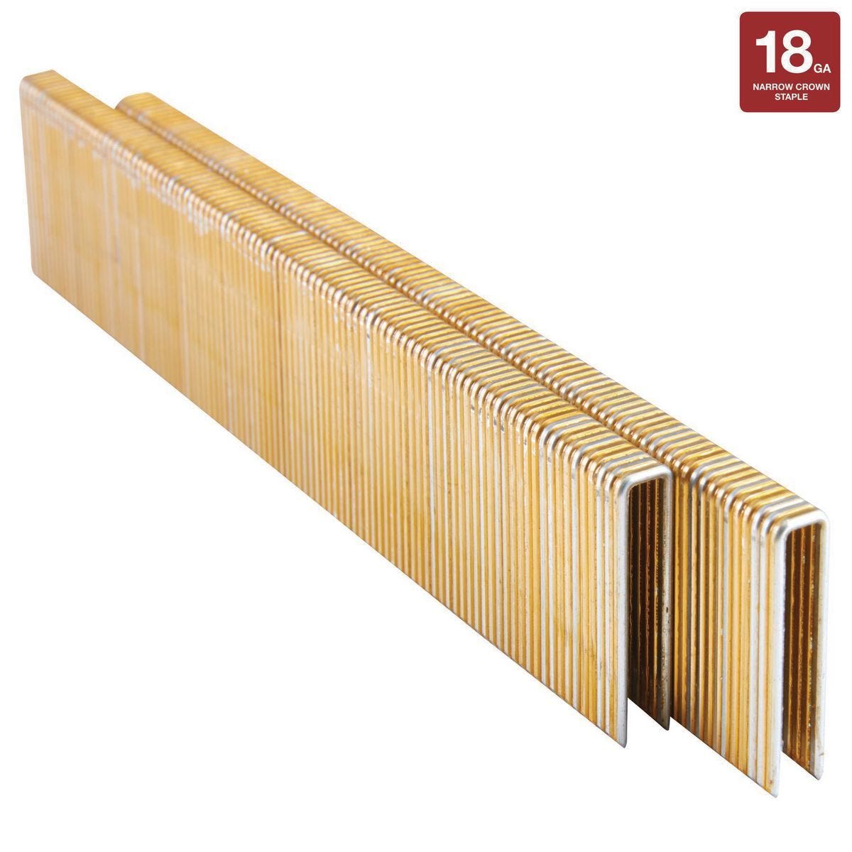Grapas galvanizadas de 1 pulgada, corona de 1/4 de pulgada, calibre 18, paquete de 2500 | 57376