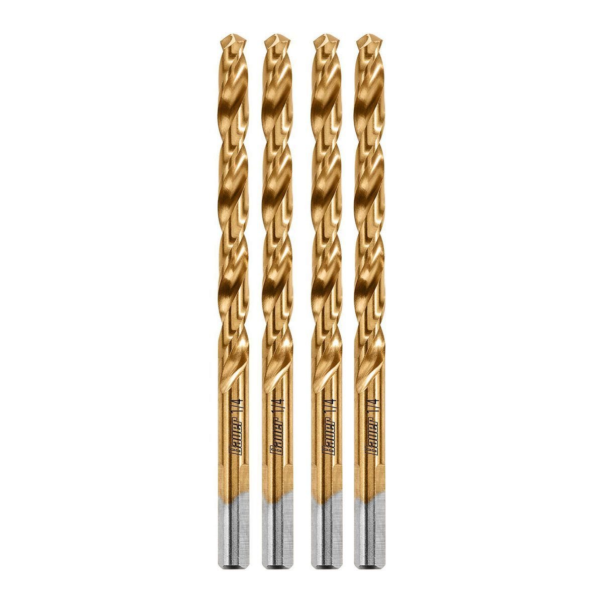 Juego de brocas de titanio BAUER 1/4 pulgada, 4 piezas | 64904