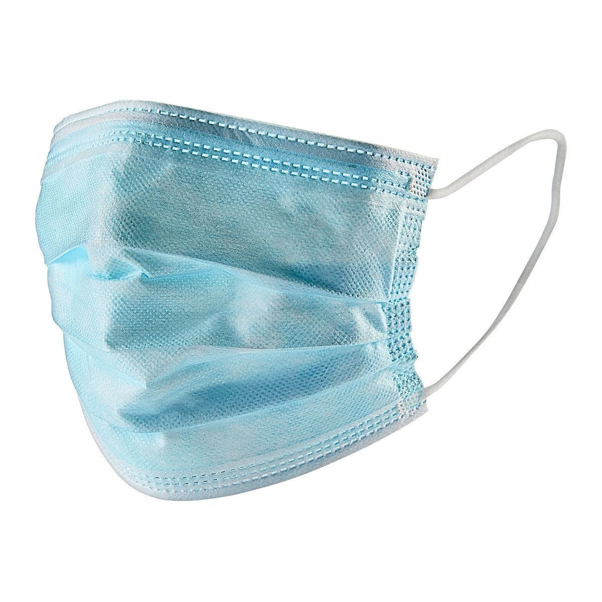 Cubrebocas desechables de 3 capas, paquete de 10, color azul | 57593