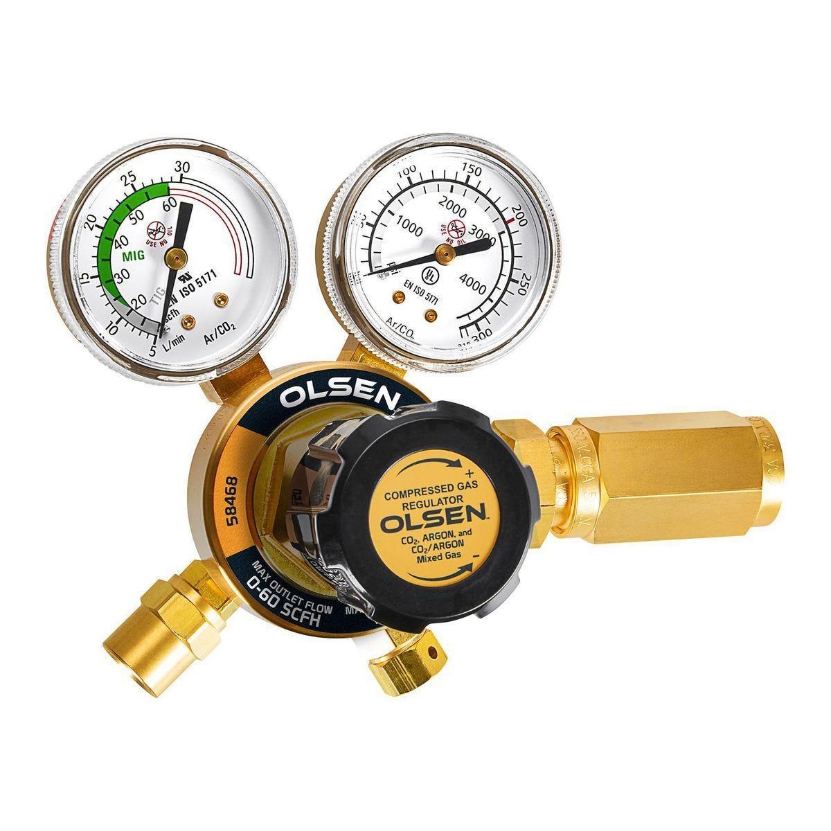 Regulador de flujo para gas CO2/Argón para soldadura MIG/TIG | 58468