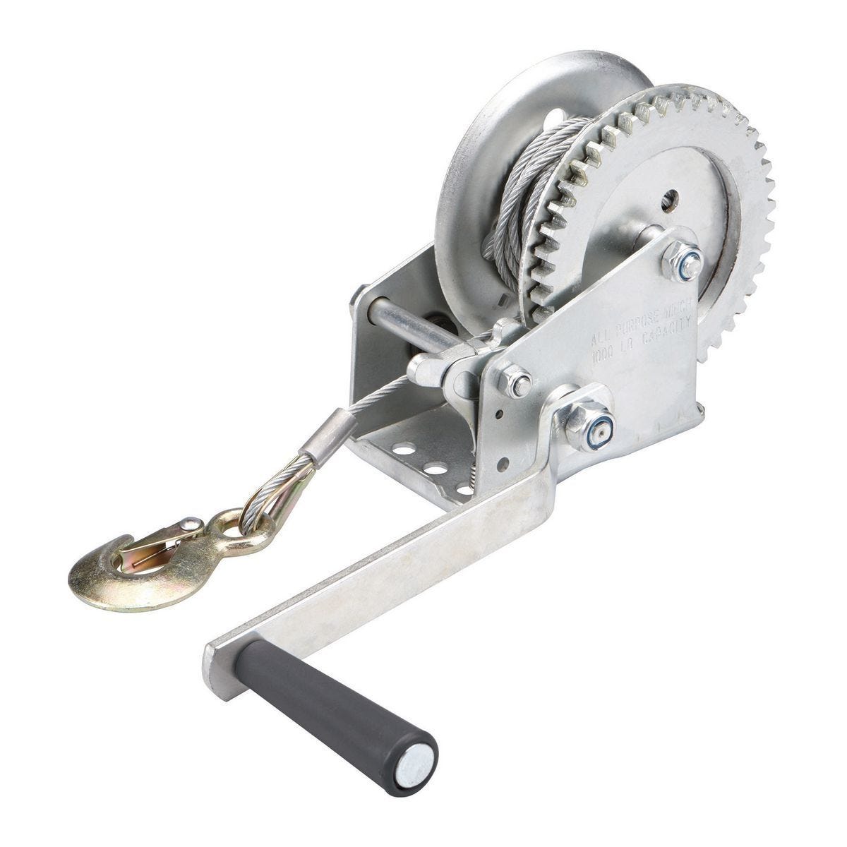 Malacate manual de 1000 lb, capacidad 1/2 tonelada, cable de 32 pies | 62592