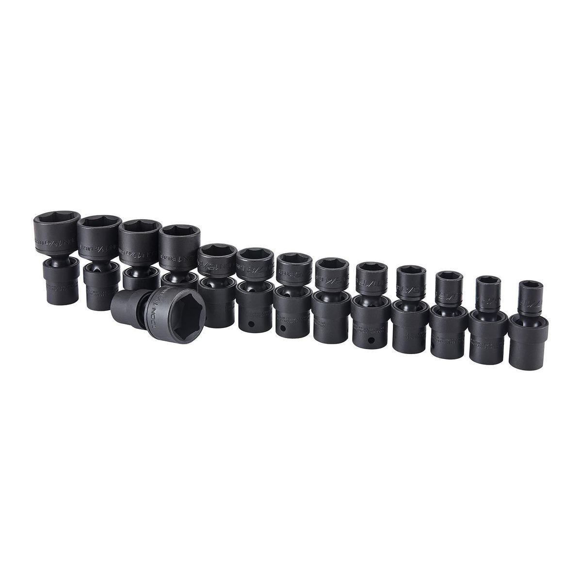 Juego de dados de impacto giratorios SAE de 14 piezas, 1/2 pulgada | I3US-14