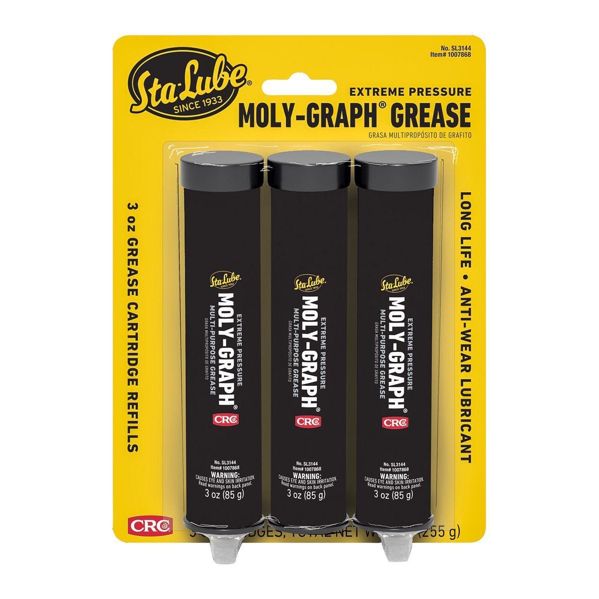 Grasa multipropósito de litio con extrema presión Moly-Graph 3 oz, 3 piezas | 97843