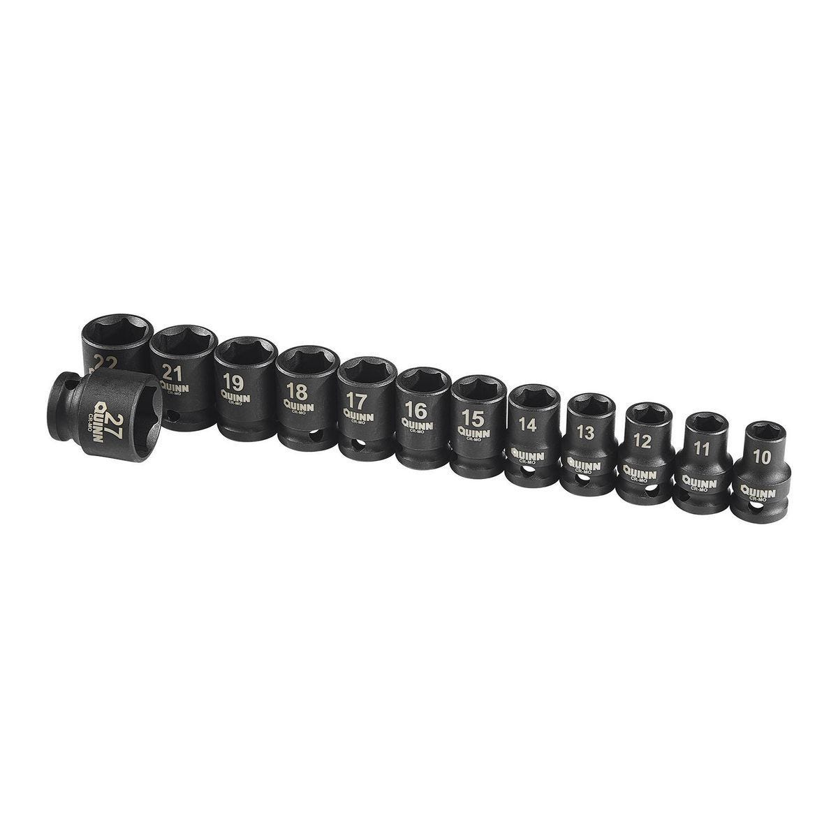 Juego de dados de impacto métricos de 1/2 pulgada, 13 piezas | 70086