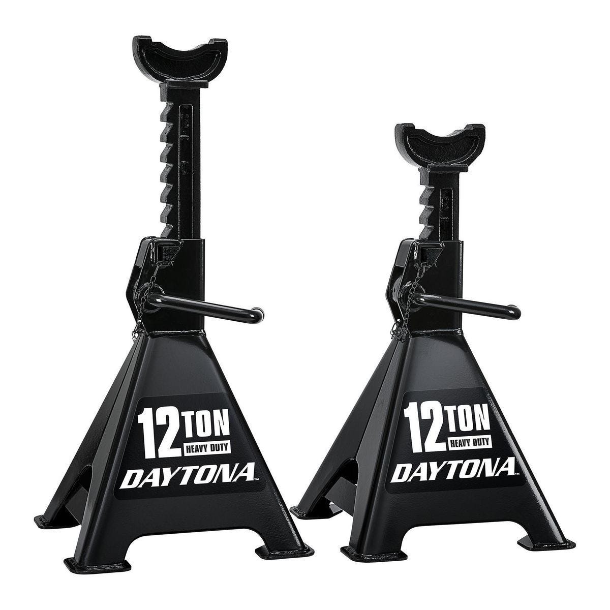 Gatos de seguridad de trinquete de 12 toneladas de servicio pesado, color negro | DJS12TBK