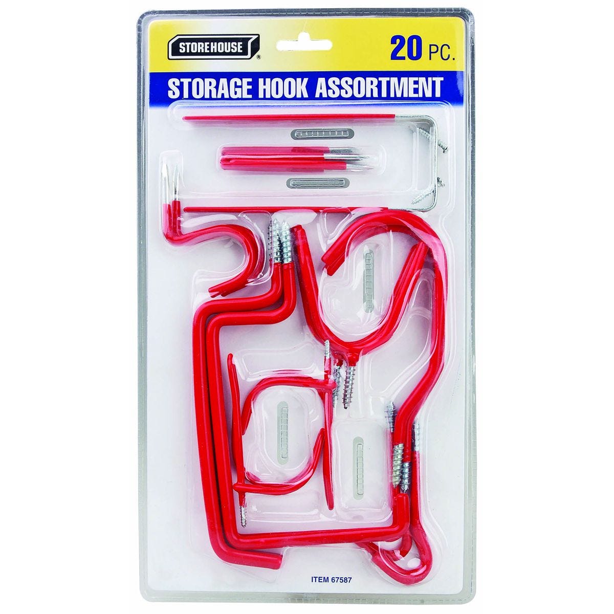 Juego de ganchos de almacenamiento para pared, 20 piezas | 67587