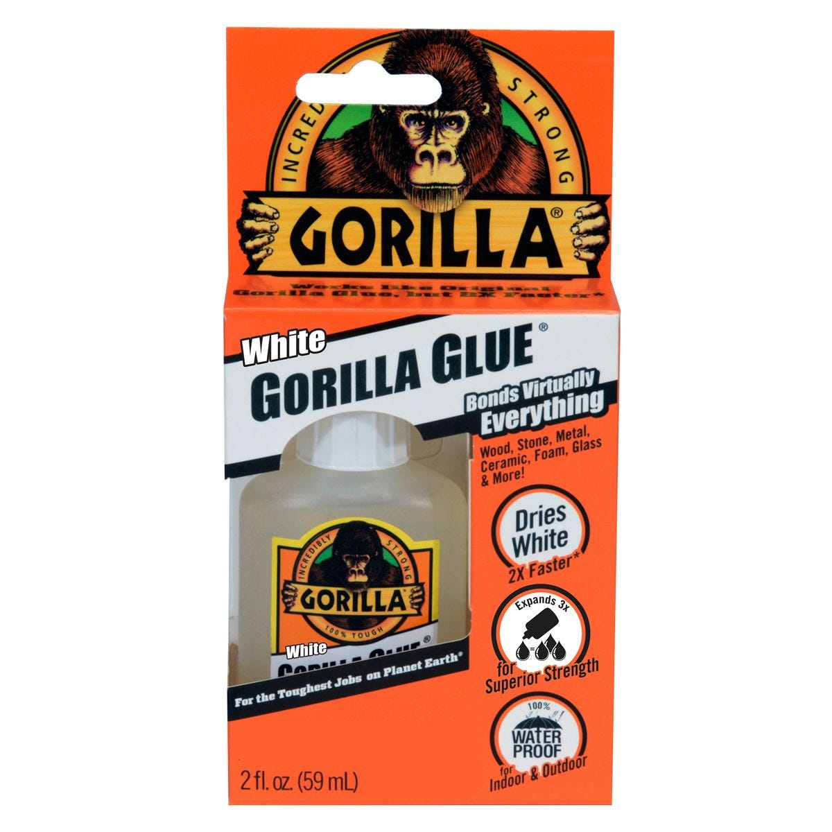 Pegamento blanco multiusos Gorilla Glue, adhesivo fuerte y rápido para espuma, vidrio, madera, metal y cerámica | 96284