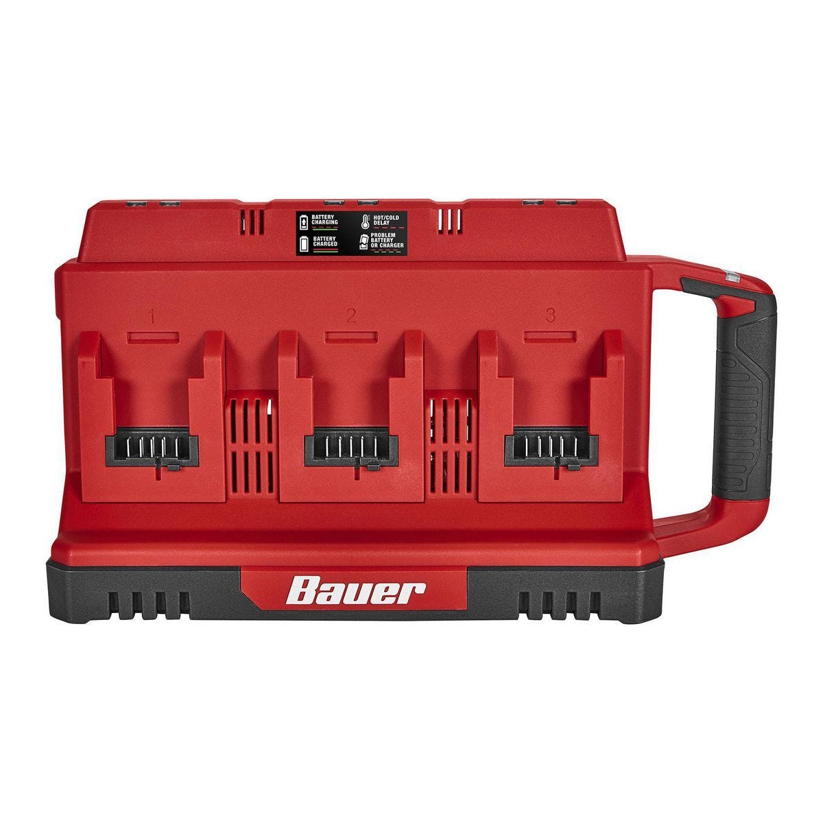Cargador secuencial de 6 puertos BAUER 20V con puertos USB duales | 2105C-B