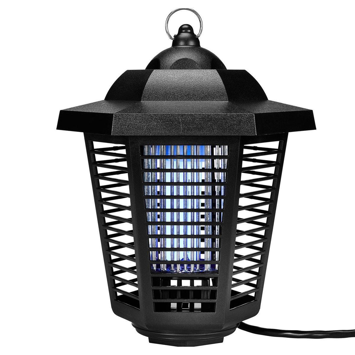 Matainsectos UV exterior para 1/2 acre, 3000V, luz blanca