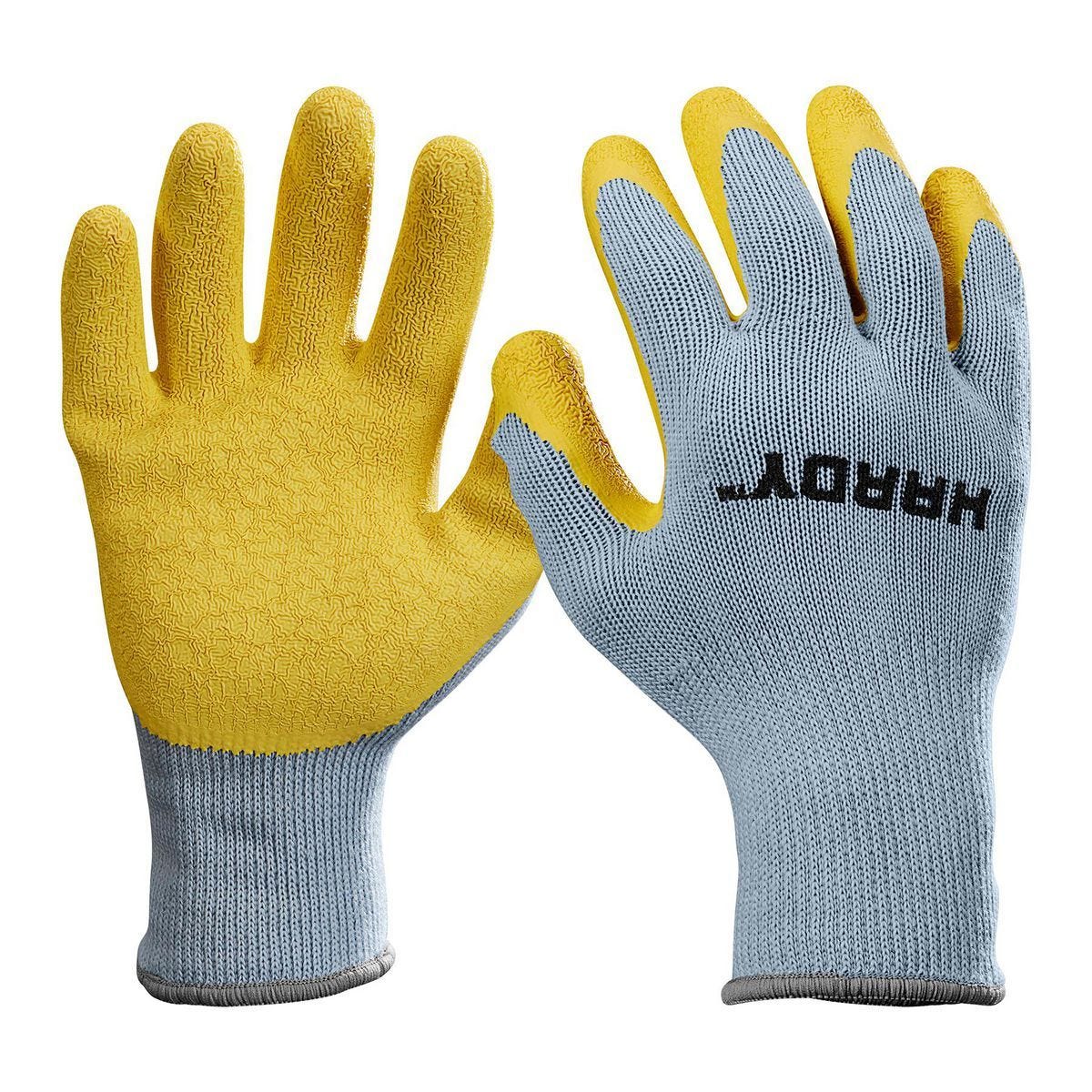 Guantes de trabajo con recubrimiento de látex, talla mediana | 90909