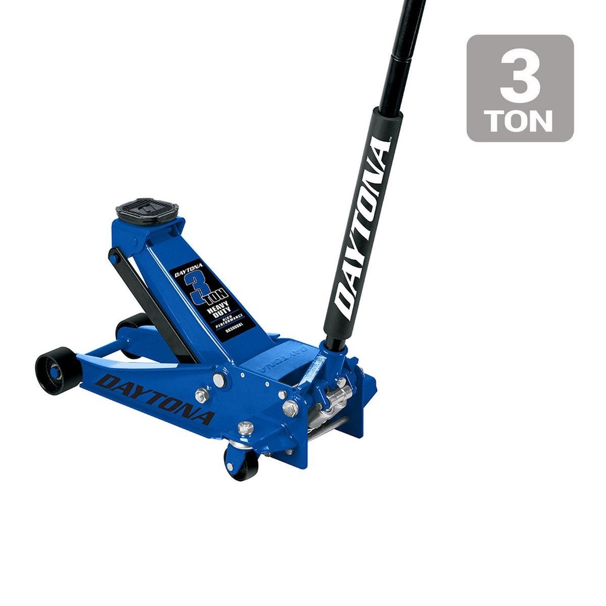 Gato hidráulico profesional de 3 toneladas con RAPID PUMP, color azul | DS300SBL