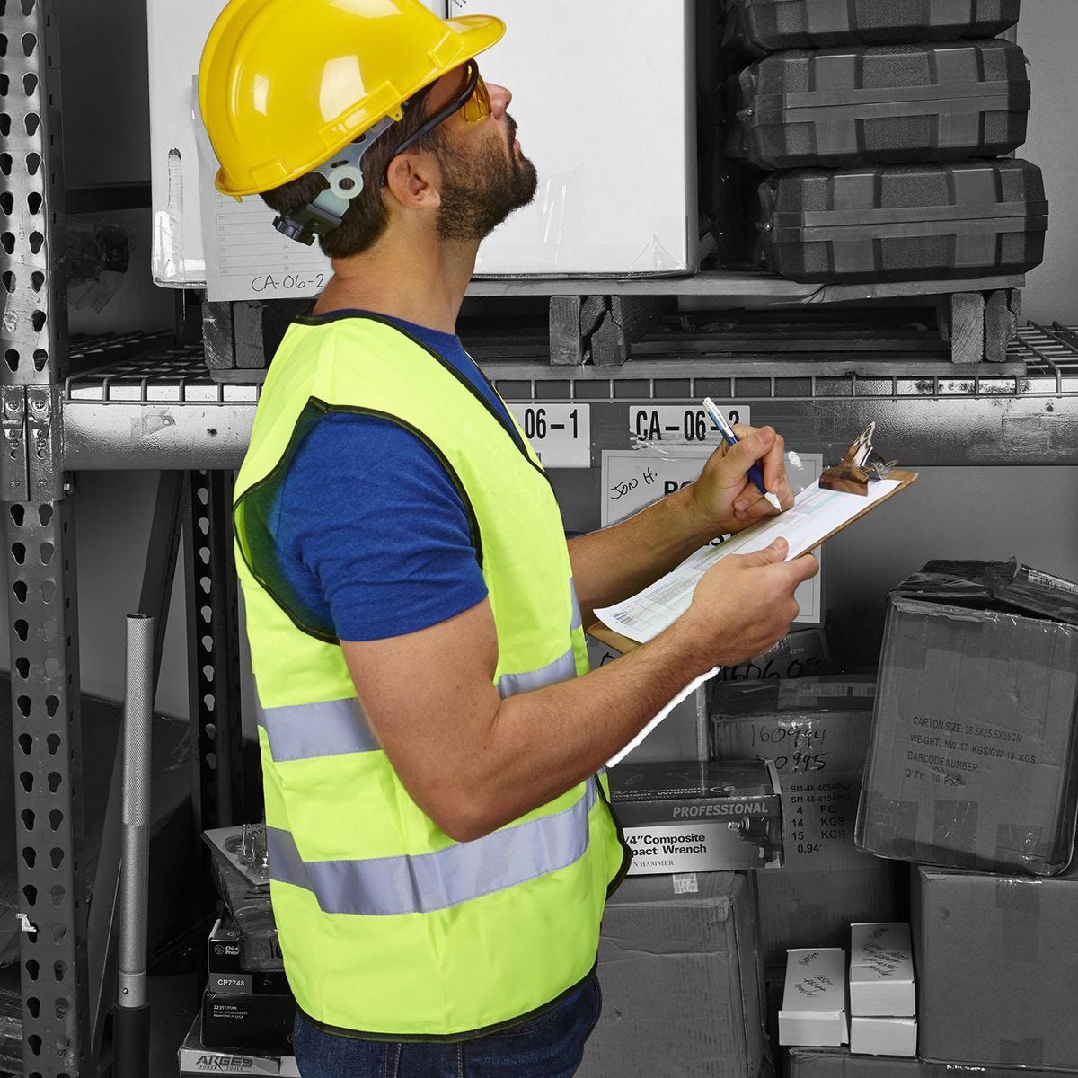 Chaleco de seguridad reflectante amarillo, talla extra grande | 94700