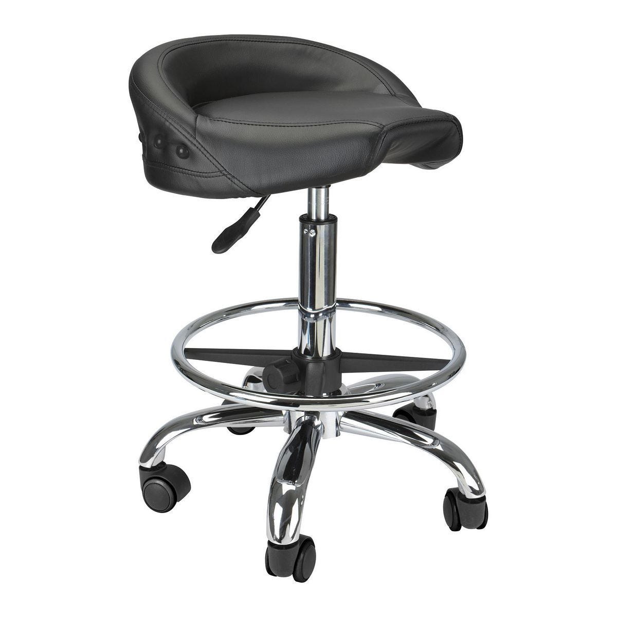 Silla de trabajo rodante estilo motociclista neumática PITTSBURGH | 63756