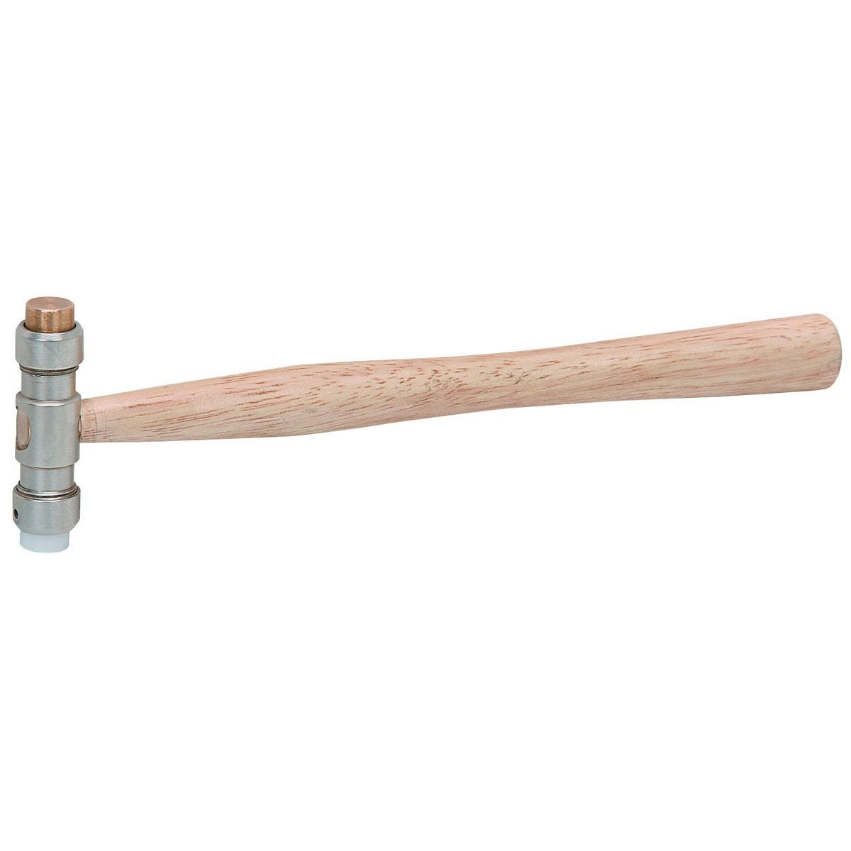 Martillo de joyería de 3 oz con doble cara, cara de nylon y latón | 98285