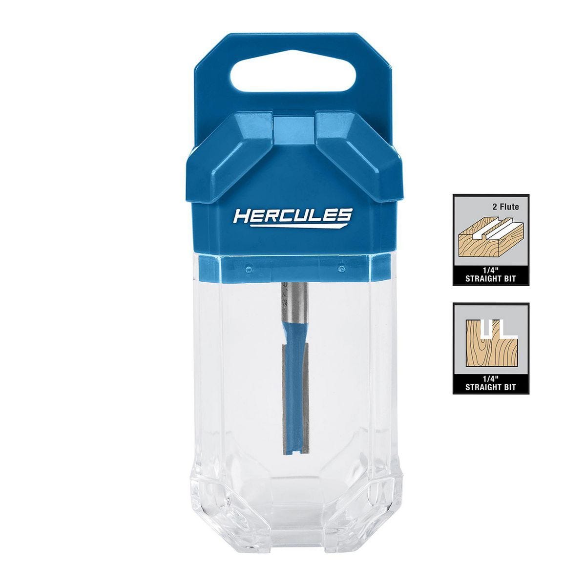 Fresa recta HERCULES de 2 filos, 1/4 x 1 pulgada, vástago de 1/4 pulgada | HA182-8