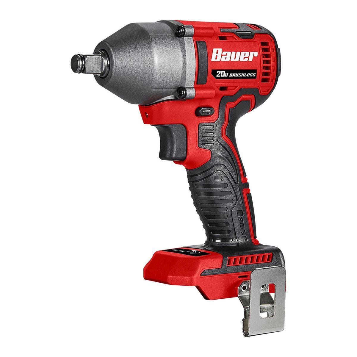 Llave de impacto inalámbrica BAUER 20V sin escobillas, 1/2 pulgada, 3 velocidades - Solo herramienta | 2085C-BR