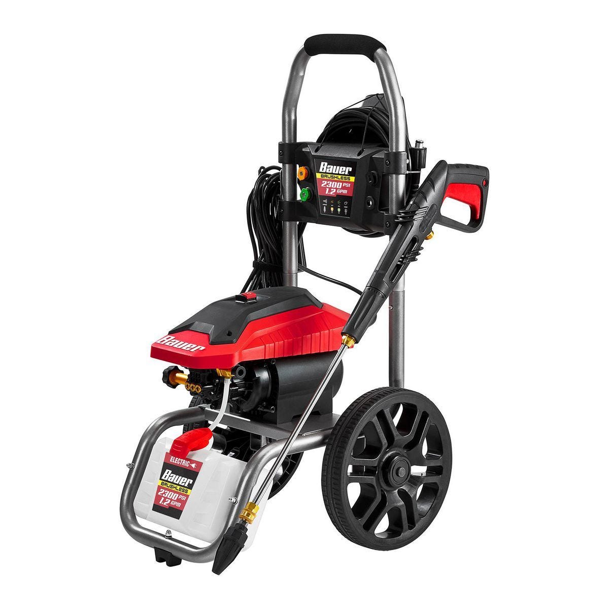 Hidrolavadora eléctrica sin escobillas BAUER 2300 PSI, 1.2 GPM, máxima potencia con boquilla turbo | 20142E-B