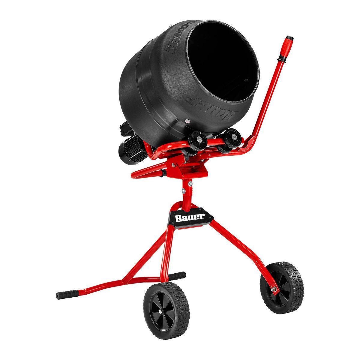 Mezcladora de cemento de 4 pies cúbicos, motor eléctrico 0.5 HP, 120V, tambor de polietileno | 22202E-B