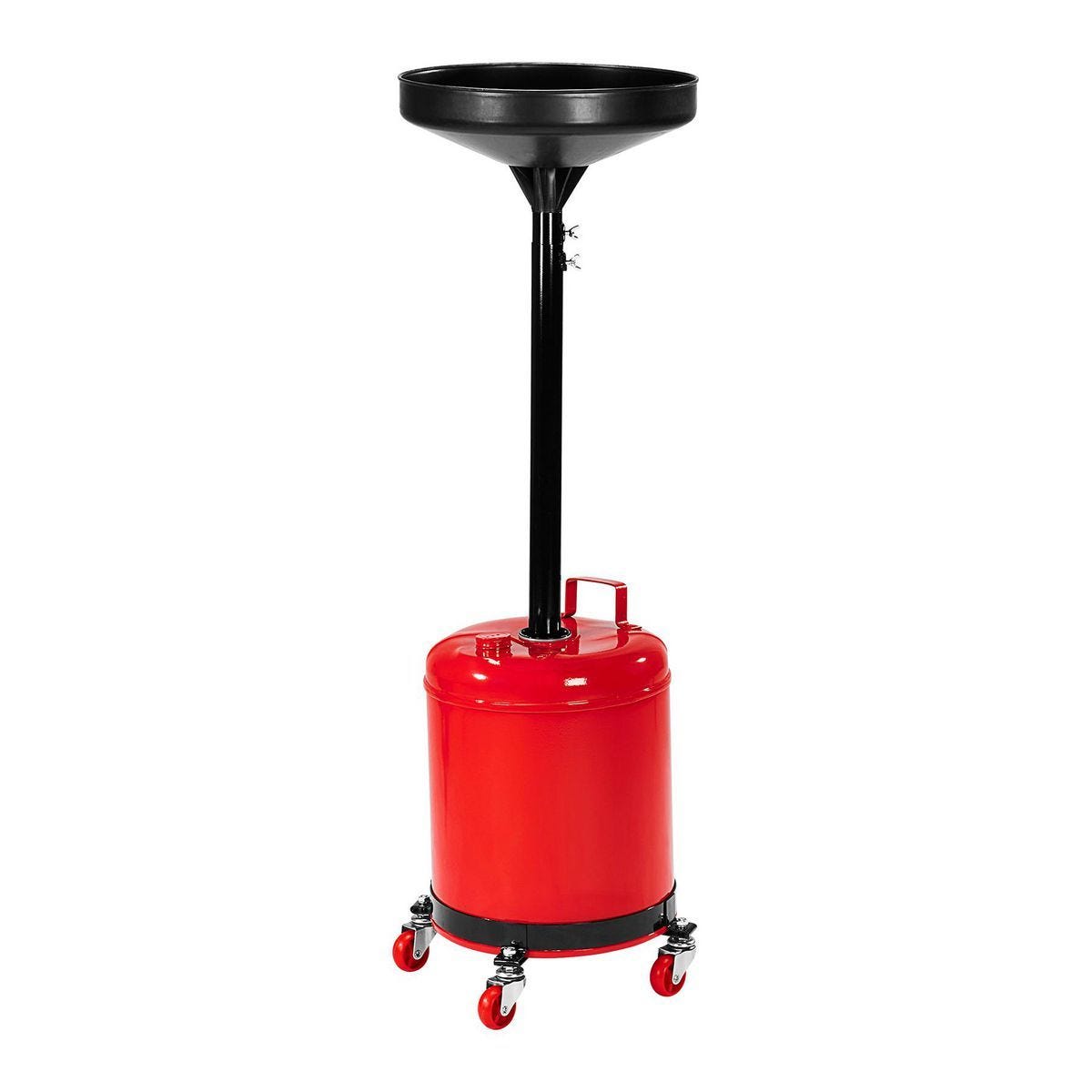 Carrito recolector de aceite de 5 galones ajustable para taller mecánico | 90582