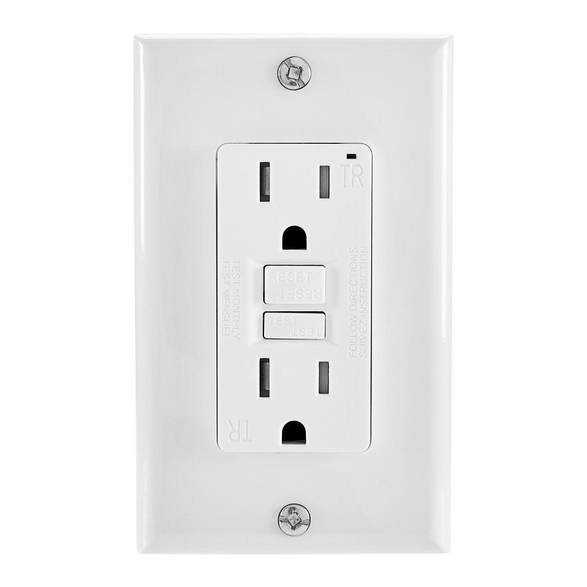 Enchufe Duplex GFCI con Autoprueba de 15 Amp y 125V | 57958