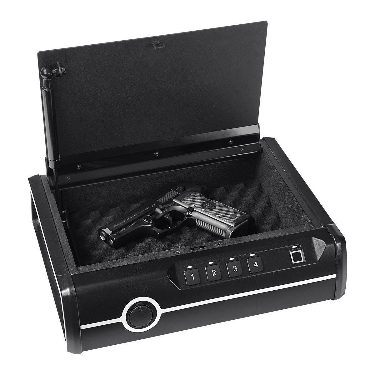 Caja fuerte para pistola con acceso biométrico por huella digital | 59549