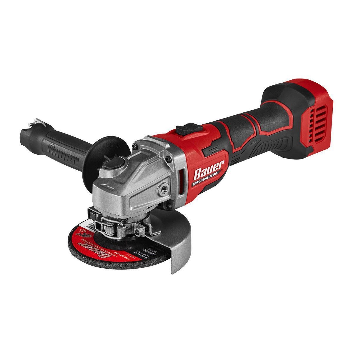 Esmeriladora angular inalámbrica sin escobillas BAUER 20V, 4-1/2 pulgadas, interruptor deslizante - Solo herramienta | 2161CR-B