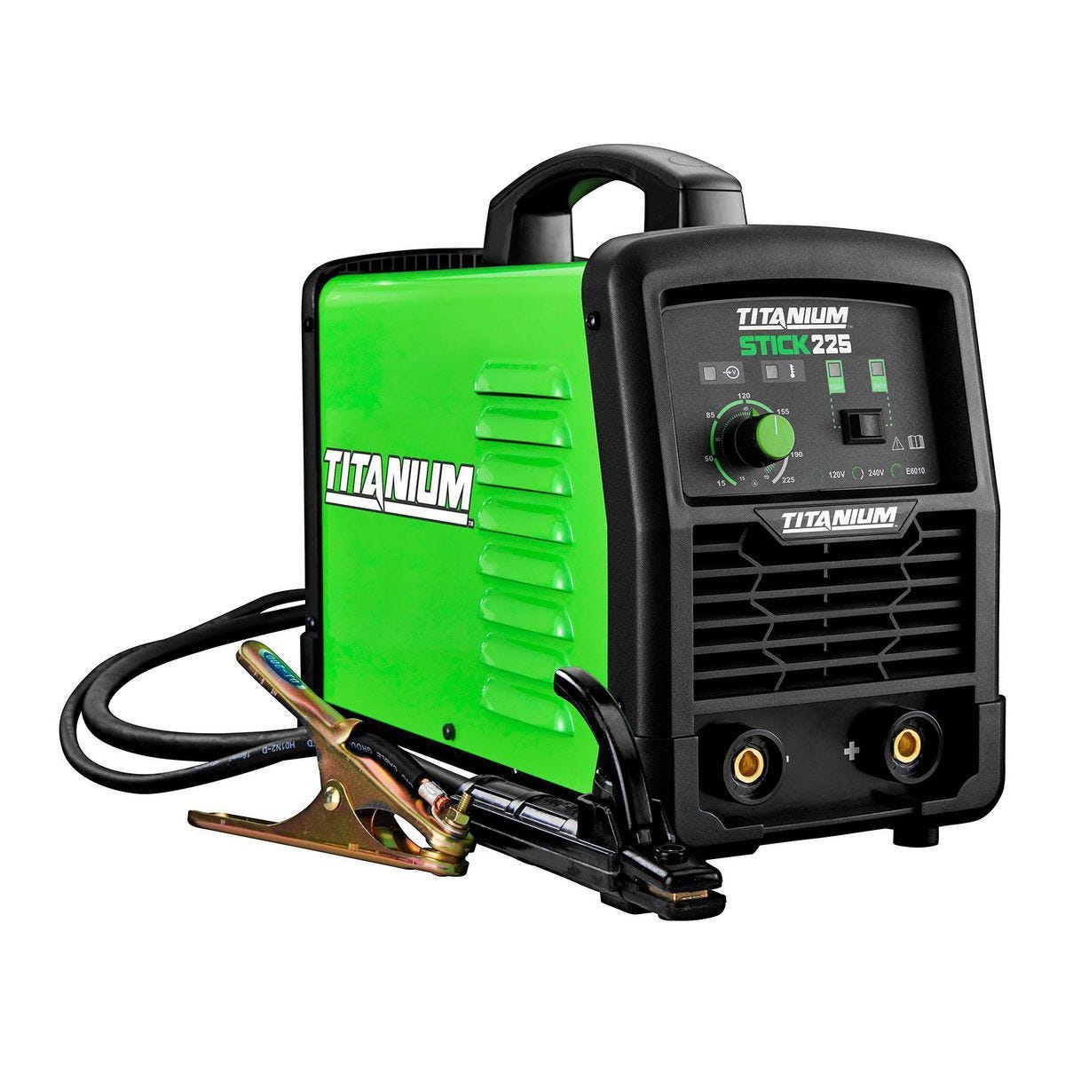 Soldadora Inversora TITANIUM Stick 225 con Portaelectrodos | TI-STK225