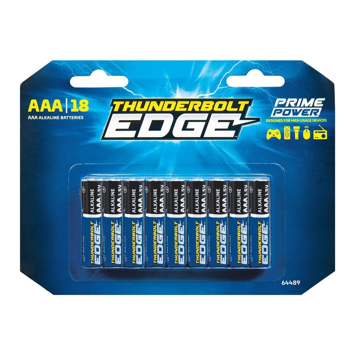 Baterías alcalinas AAA Prime Power, paquete de 18 unidades | 64489