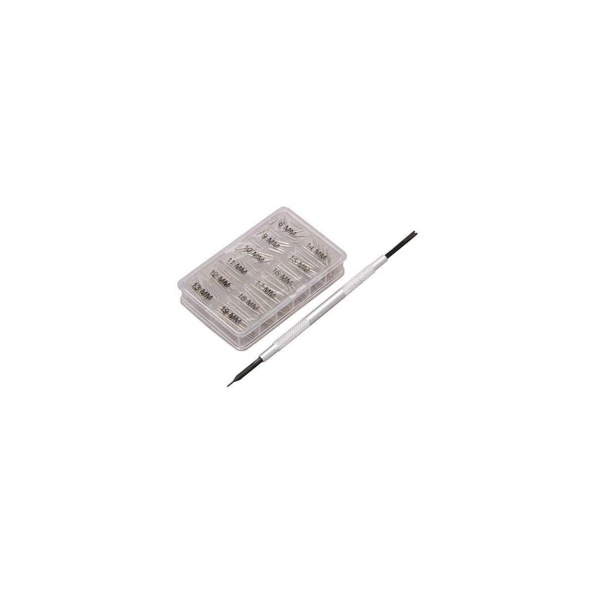 Kit de herramientas para barras de resorte de reloj con 101 barras de acero | 66176