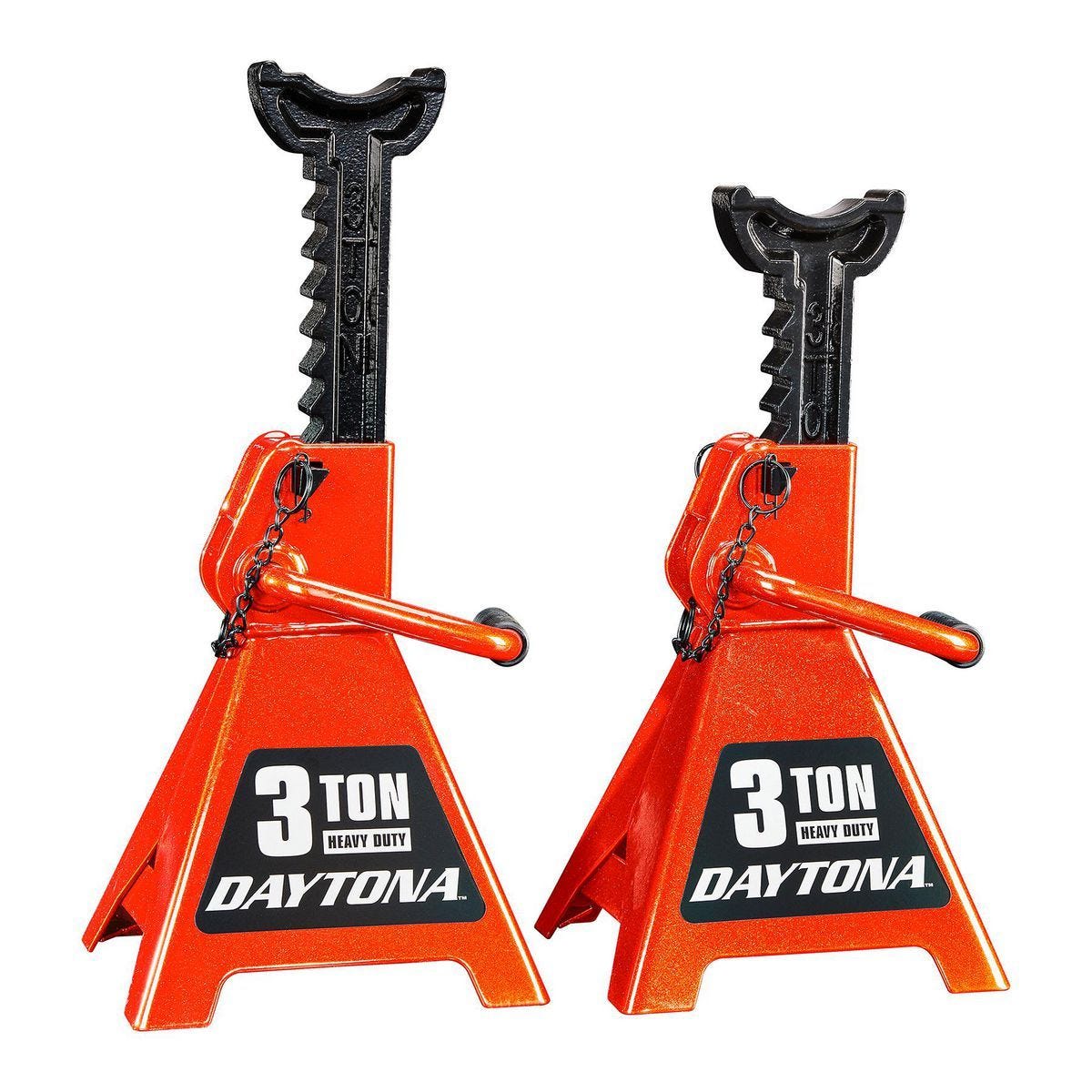 Gatos de seguridad de trinquete de 3 toneladas de servicio pesado, color naranja metálico | DJS3TMO