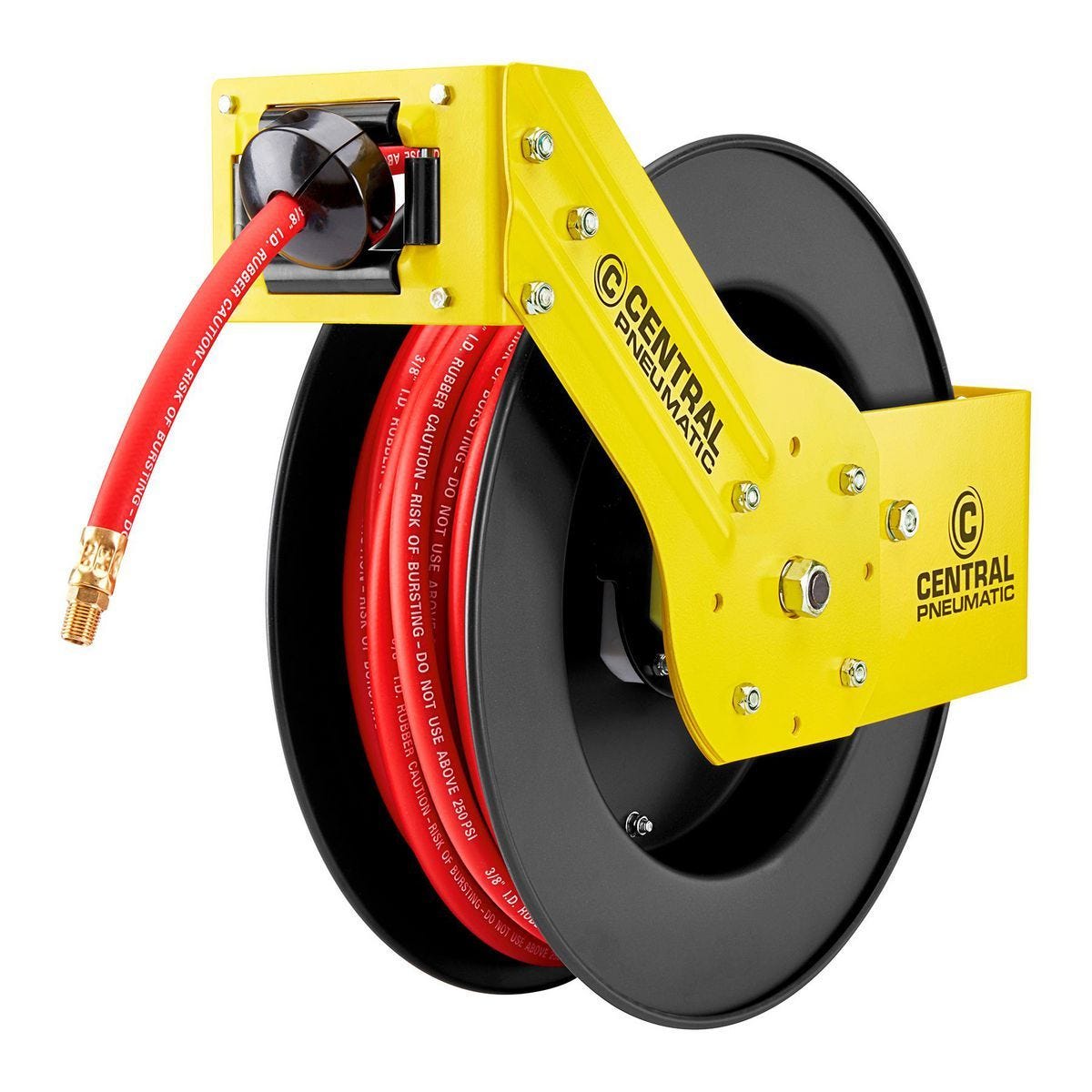 Carrete retráctil para manguera de aire de 3/8 pulg. x 50 pies con manguera incluida | 93897