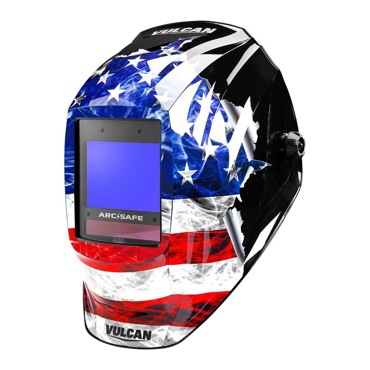 Careta de soldar auto oscureciente ARCSAFE con diseño de bandera americana y lente de 10.1 pulgadas cuadradas | VA-WH101AF