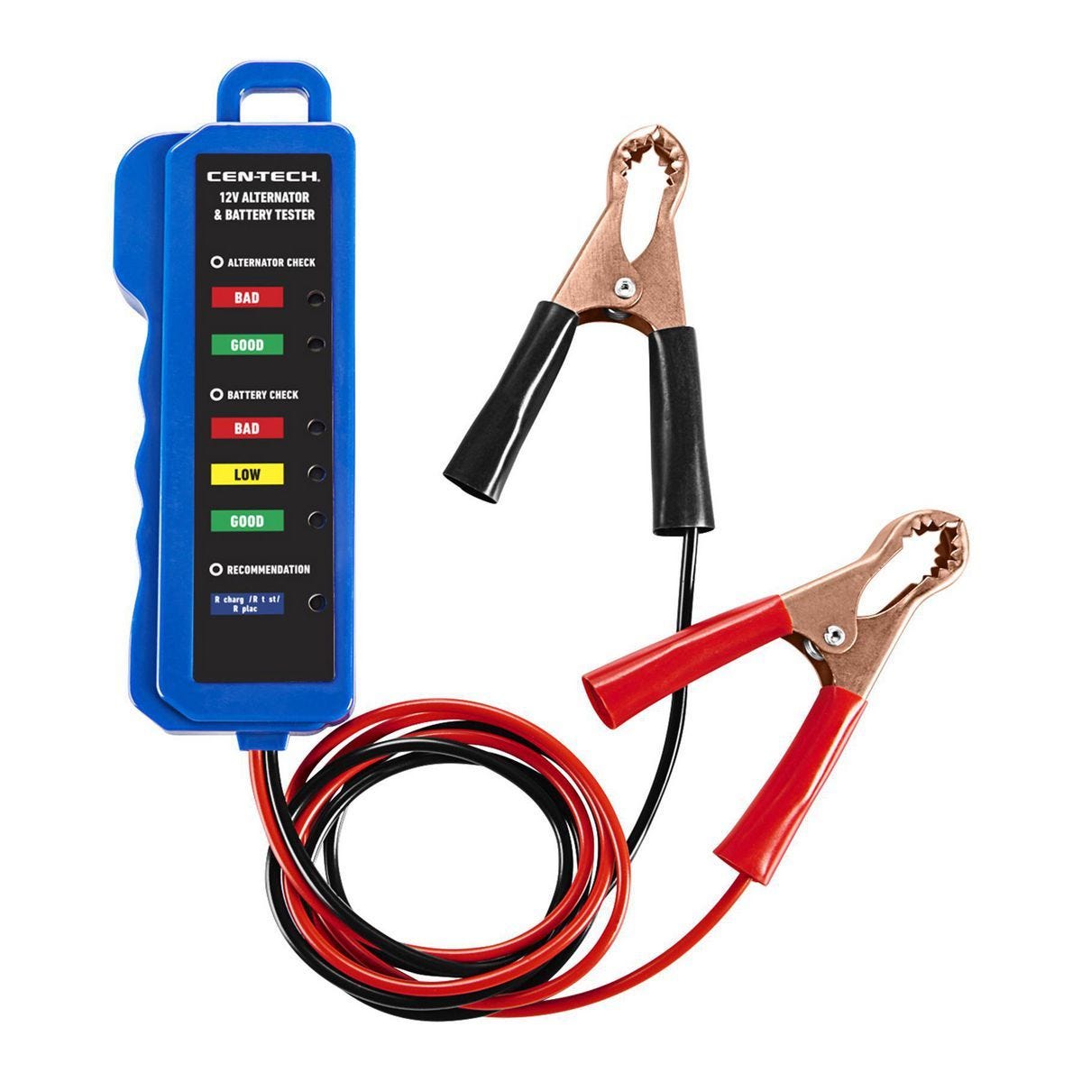 Probador de alternador y batería de 12V CEN-TECH con lectura rápida y recomendaciones | 59376