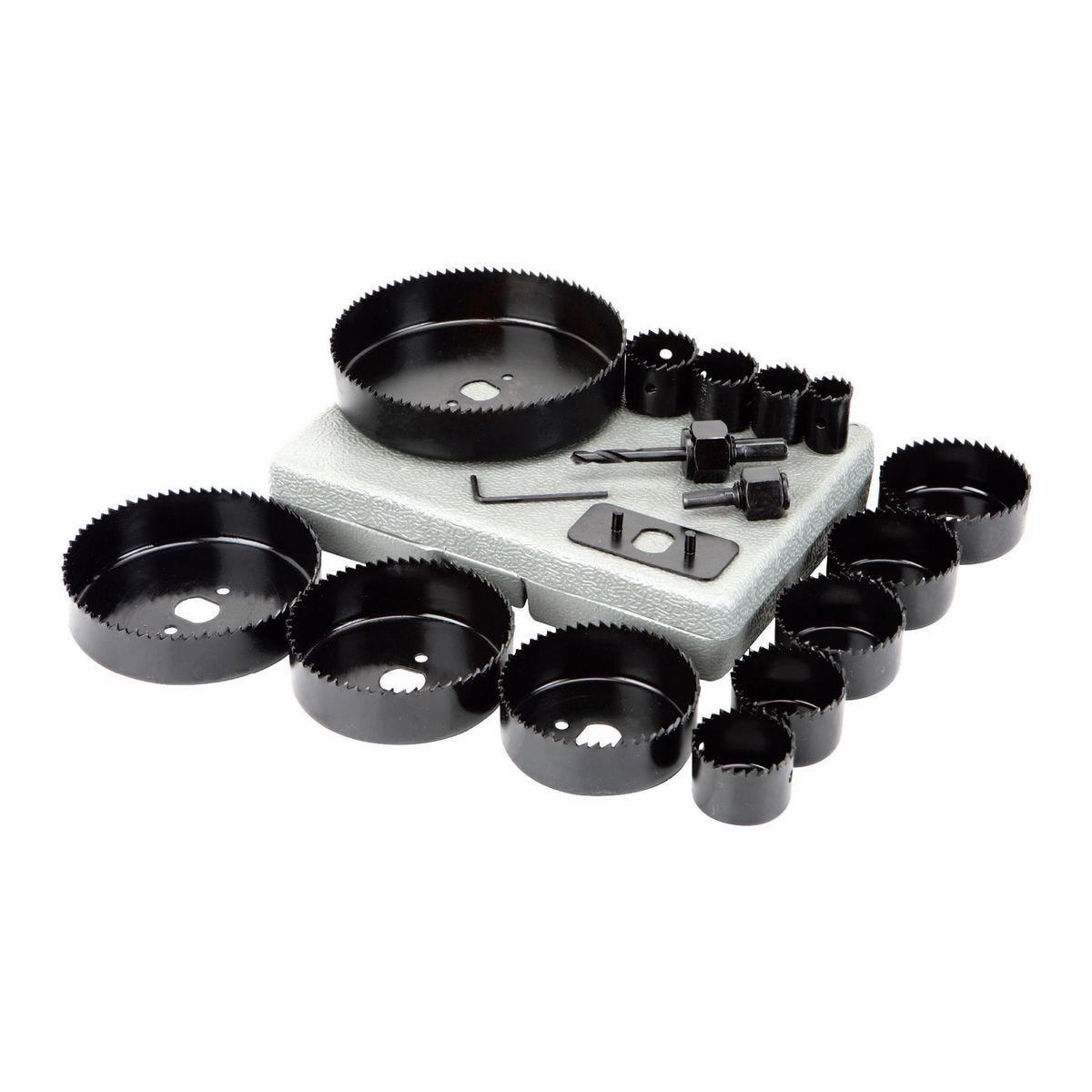 Juego de brocas copo de acero al carbono de 3/4 a 5 pulgadas, 18 piezas | 57524