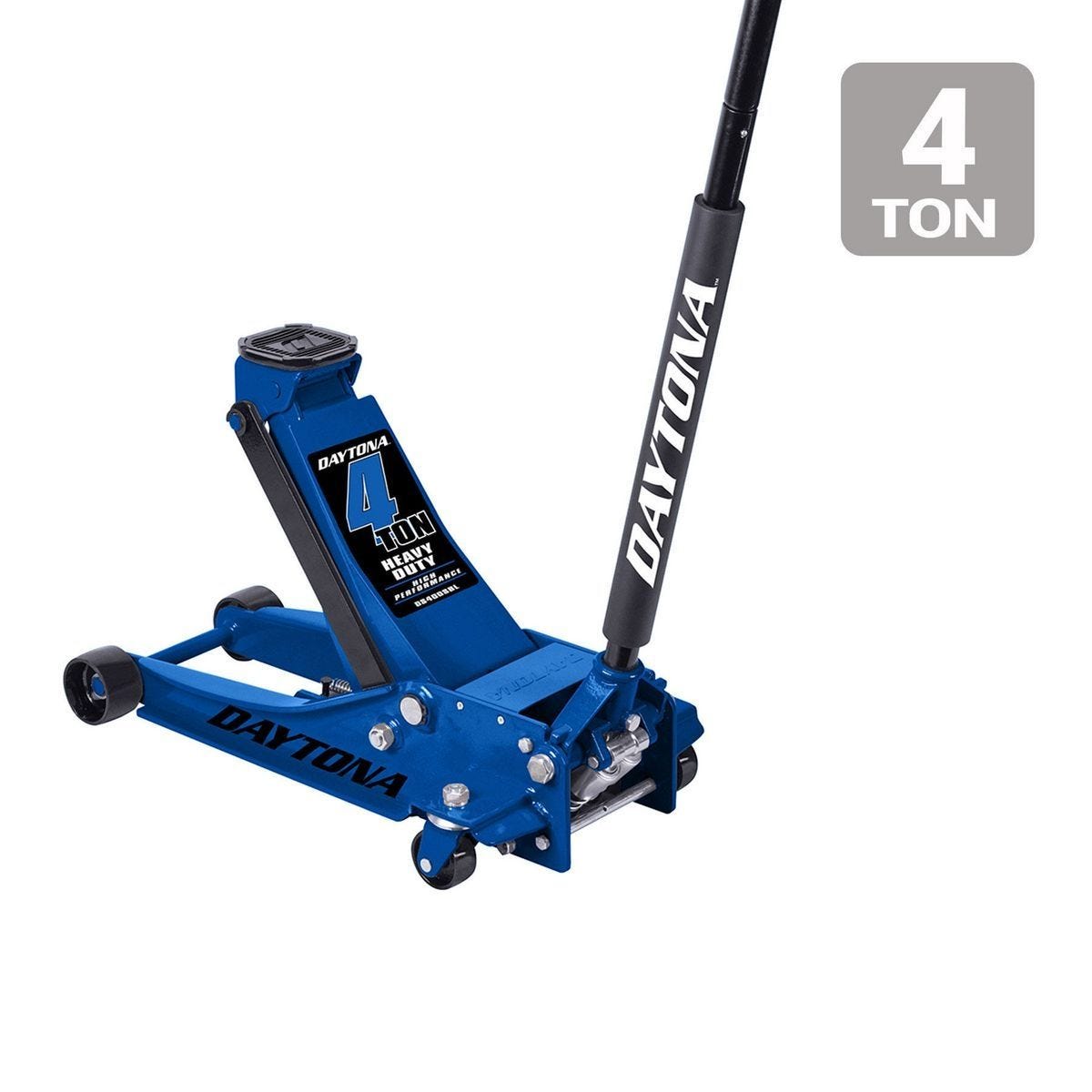 Gato hidráulico profesional de 4 toneladas con bomba rápida RAPID PUMP, color azul | DS400SBL